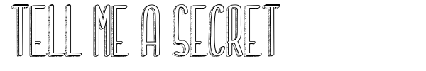 Tell me a secret font preview